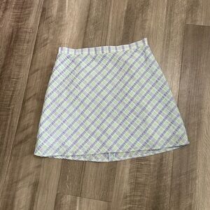 Lulu's Delightful Event Mint Green and Purple Mini Skirt
